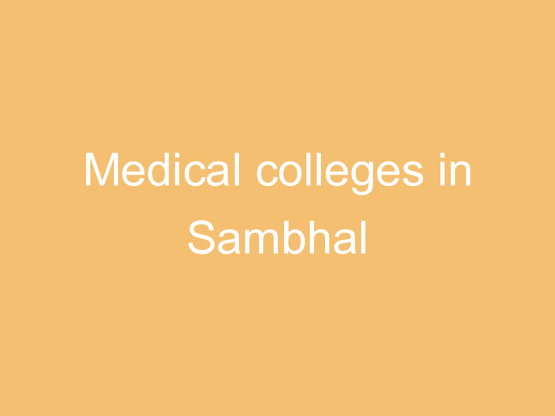 Medical colleges in Sambhal