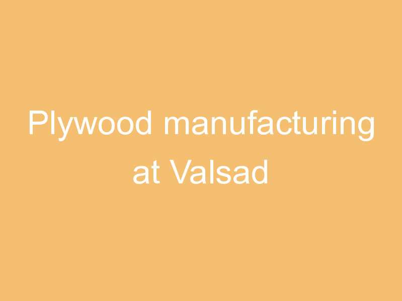 Plywood manufacturing at Valsad