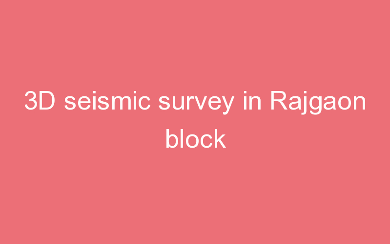 3D seismic survey in Rajgaon block