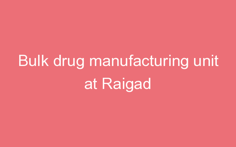 Bulk drug manufacturing unit at Raigad