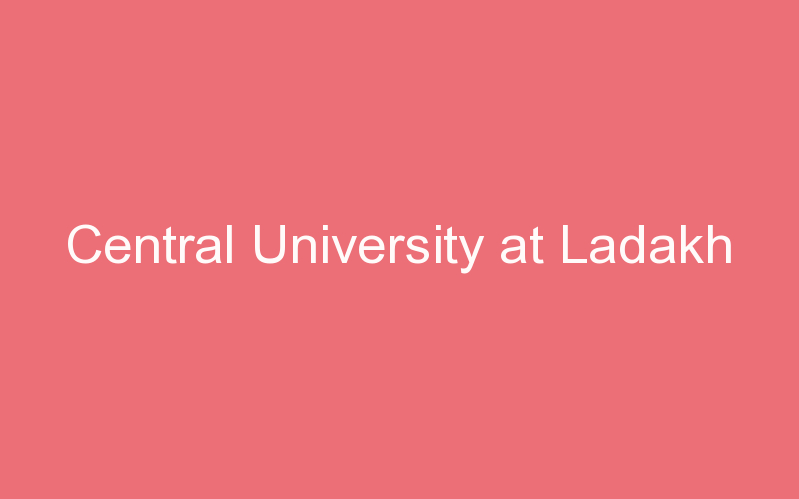 Central University at Ladakh