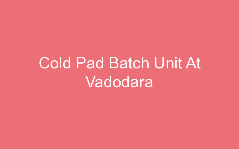 Cold Pad Batch Unit At Vadodara