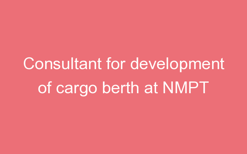 Consultant for development of cargo berth at NMPT