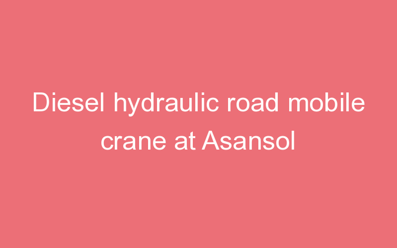 Diesel hydraulic road mobile crane at Asansol