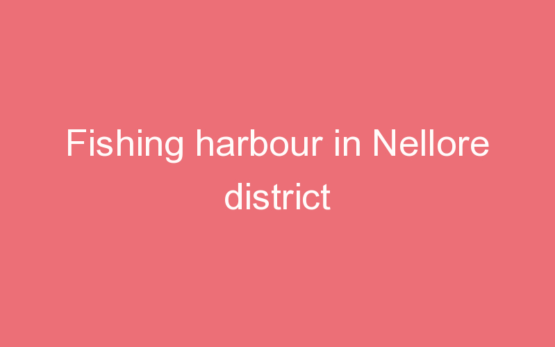 Fishing harbour in Nellore district