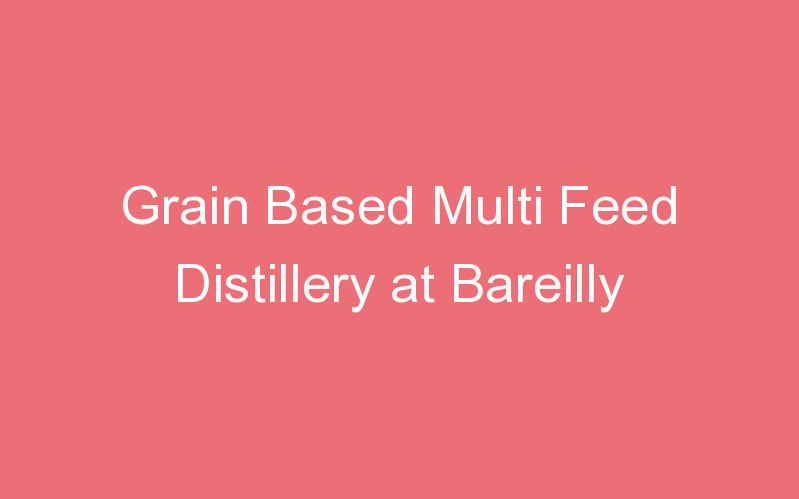 Grain Based Multi Feed Distillery at Bareilly