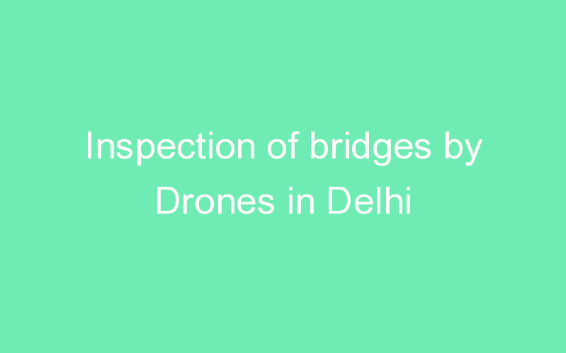 Inspection of bridges by Drones in Delhi