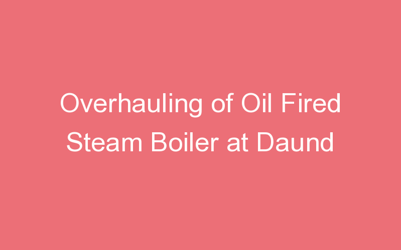 Overhauling of Oil Fired Steam Boiler at Daund