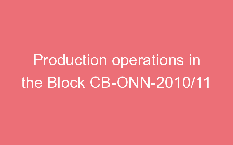 Production operations in the Block CB-ONN-2010/11