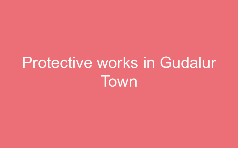 Protective works in Gudalur Town