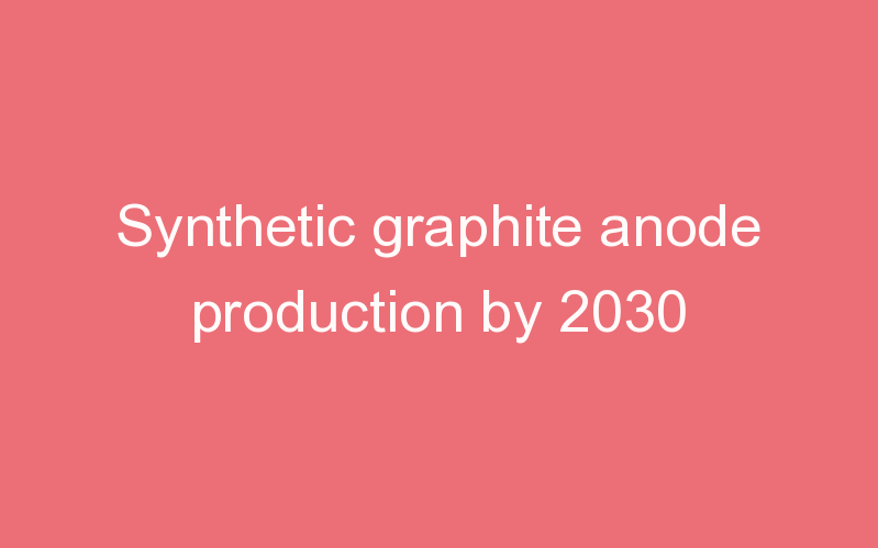 Synthetic graphite anode production by 2030