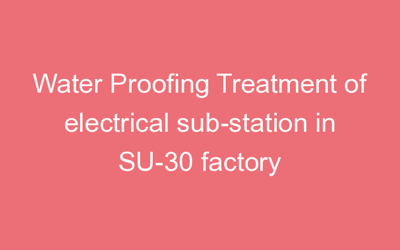 Water Proofing Treatment of electrical sub-station in SU-30 factory