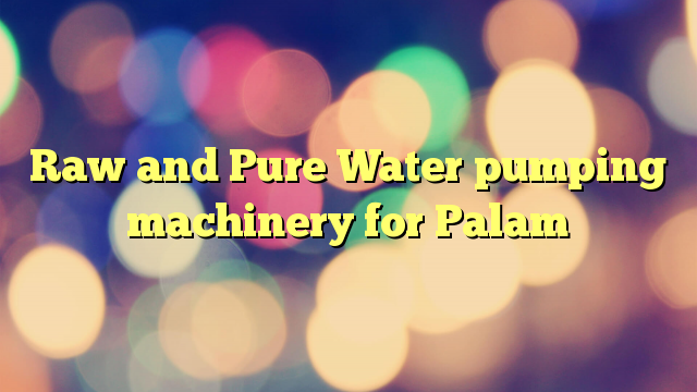 Raw and Pure Water pumping machinery for Palam