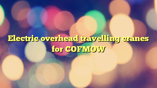 Electric overhead travelling cranes for COFMOW